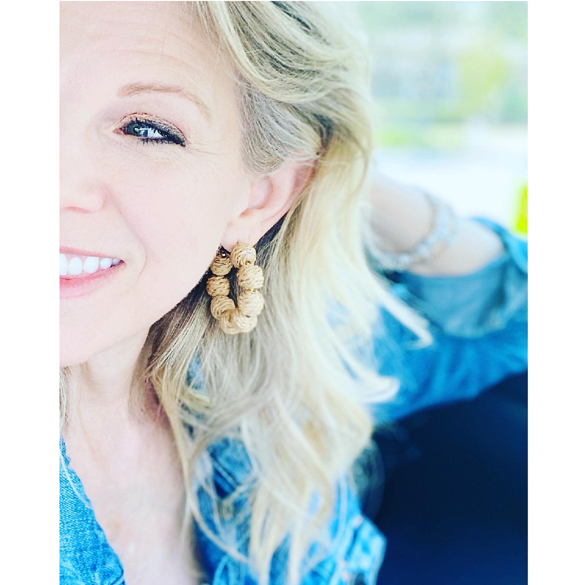 Perfect Raffia Hoops