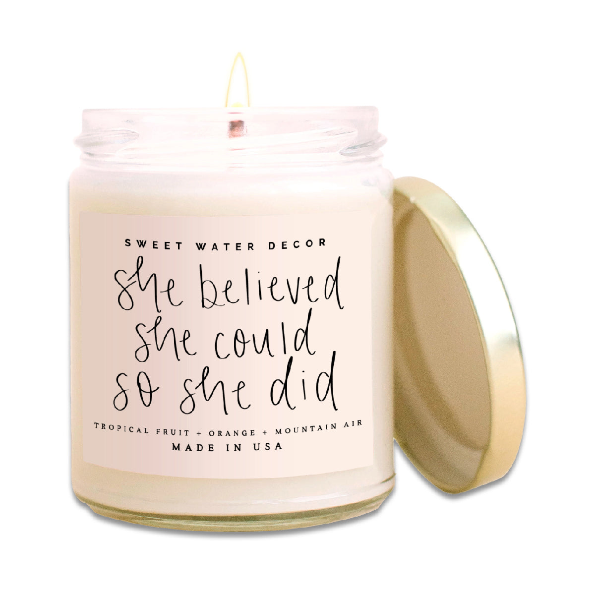 She Believed She Could So She Did Candle